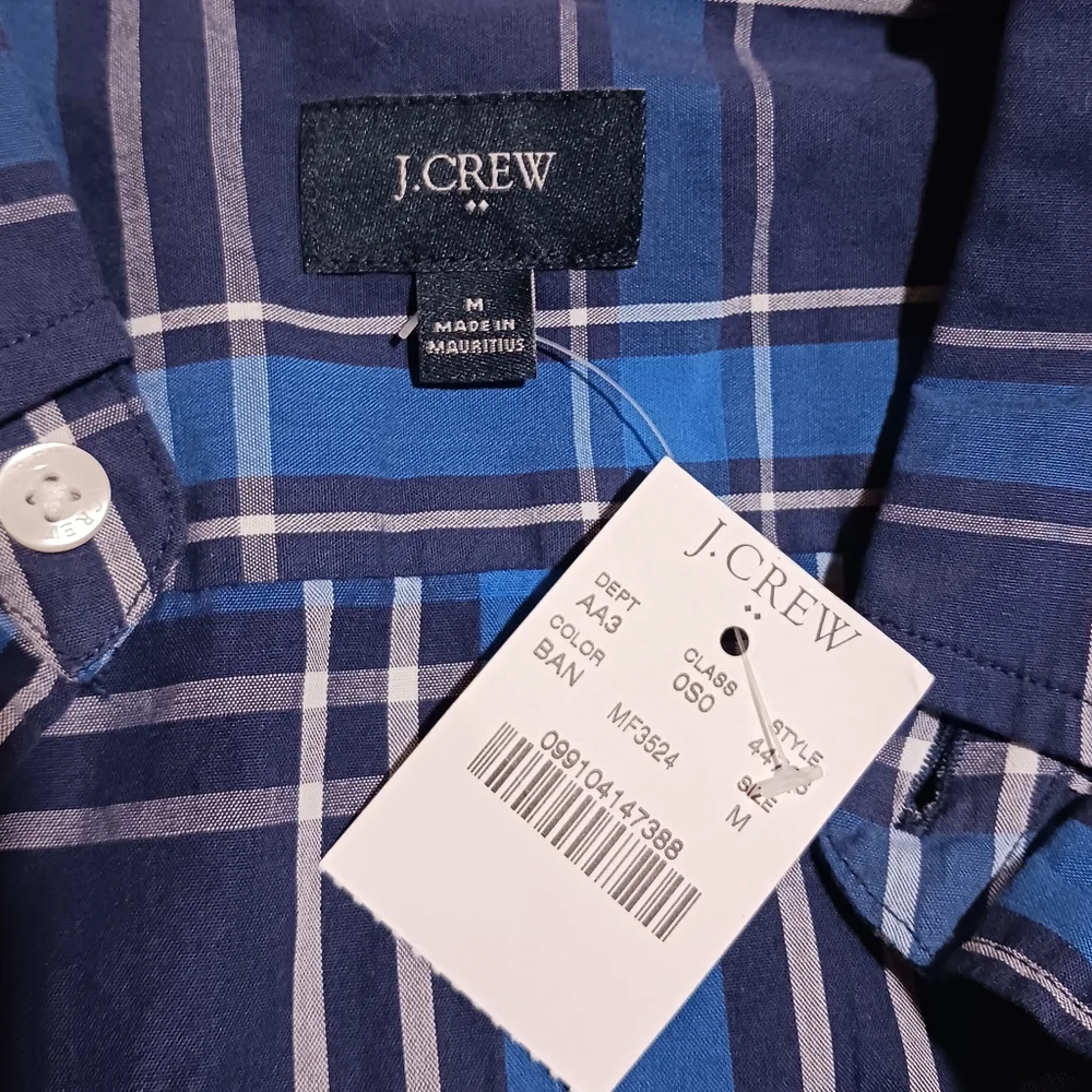 J. Crew Button Down Long Sleeve Plaid Tartan Shirt Preppy Casual